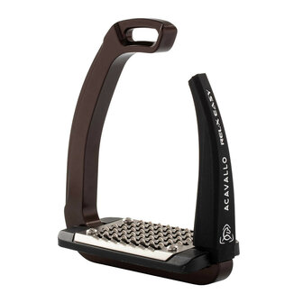 Acavallo stijgbeugels REL-X Easy bruin/zwart