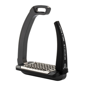 Acavallo stijgbeugels REL-X Easy charcoal/zwart