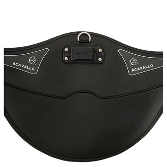 Acavallo singel met buikflap Comfort Gel zwart
