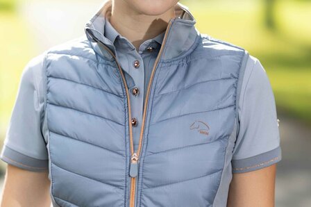 HKM bodywarmer Basel grijs/ros&eacute;