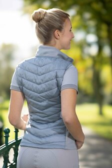 HKM bodywarmer Basel grijs/ros&eacute;
