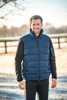 HKM heren bodywarmer Alster donkerblauw