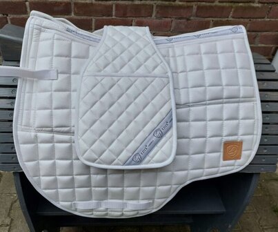 Edix zadelpad dressuur Sparkle wit
