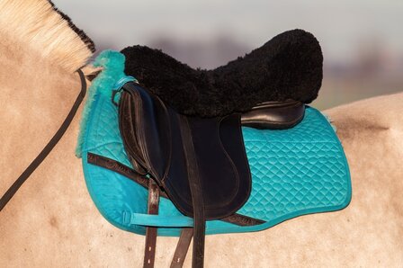 Edix zadeldek 8 pocket merino GP/springen turquoise