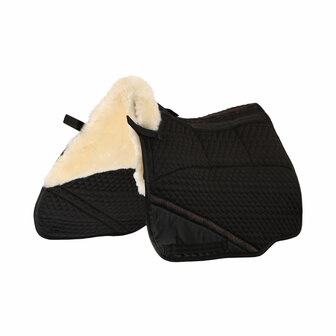 Edix zadeldek 8 pocket merino GP/springen zwart/natuur