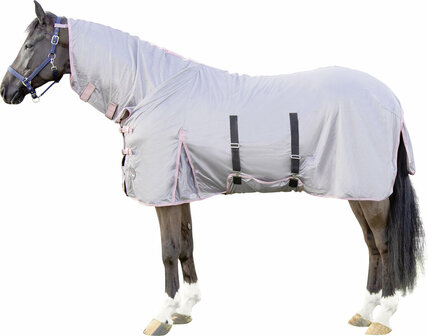 HKM vliegendeken met hals Grey