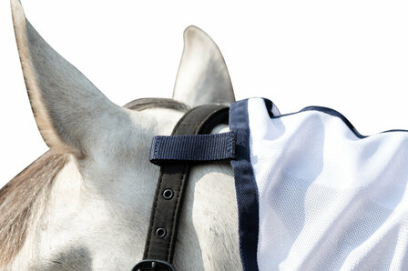 HKM vliegendeken met hals Strong blauw/wit/grijs