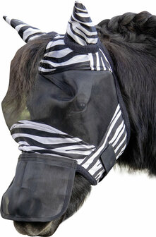 HKM vliegenmasker Zebra shetty
