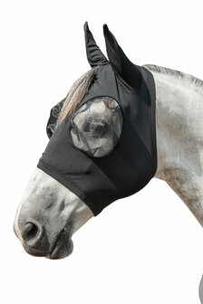 HKM vliegenmasker Elastic jade UV werend zwart