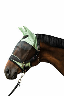 HKM vliegenmasker halster/hoofdstel Premium UV werend jade