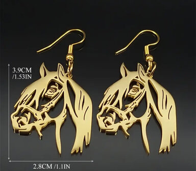 Oorbellen Horse goud