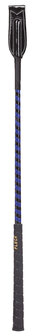 Fleck springzweep met gelakte flap blauw/zwart