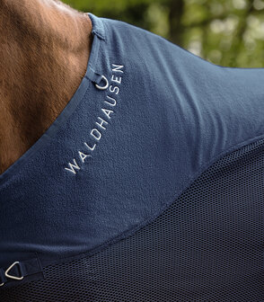 Waldhausen vliegendeken met fleece-rug Comfort nachtblauw