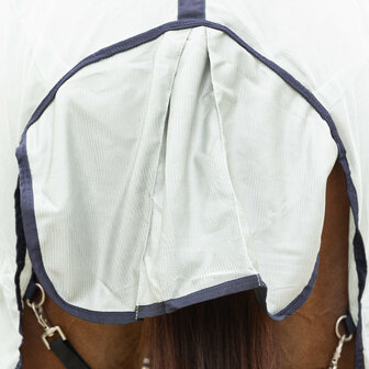 QHP vliegendeken met hals en masker grijs