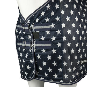 Horka vliegendeken met print blauw