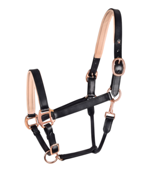 Waldhausen leren halster X-lijn Ros&eacute; zwart