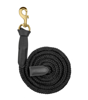 Waldhausen halstertouw met leer zwart