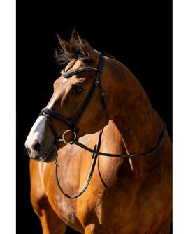 HB Anatomisch Hoofdstel met Swarovski en Luxe Glitters Showtime Jump lak bruin