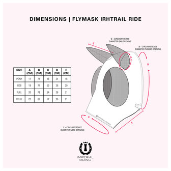 Imperial Riding vliegenmasker UV bescherming Trail Ride zwart