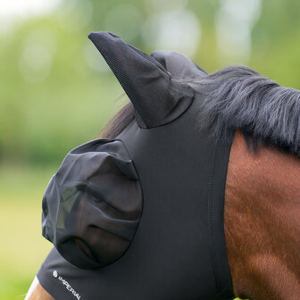 Imperial Riding vliegenmasker UV bescherming Trail Ride zwart