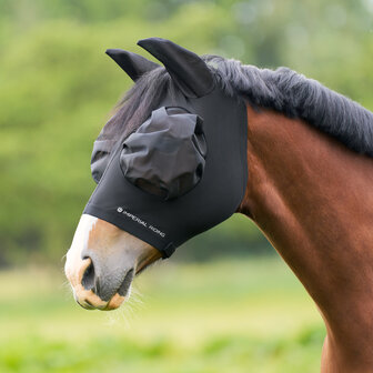 Imperial Riding vliegenmasker UV bescherming Trail Ride zwart