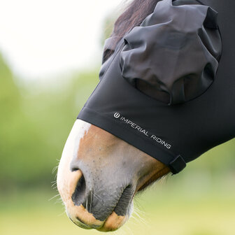 Imperial Riding vliegenmasker UV bescherming Trail Ride zwart