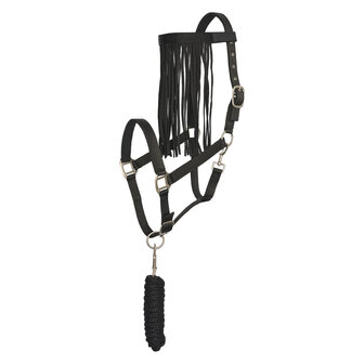 Imperial Riding halster set met vliegennetje zwart