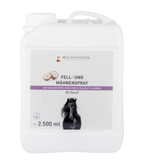 Waldhausen antiklit spray voor vacht, manen en staart &ndash; met kokosolie en glanseffect 2,5 liter