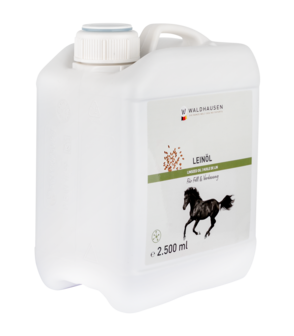 Waldhausen Lijnzaadolie voor paarden &ndash; 100% zuiver en rijk aan vetzuren en vitaminen 2,5 liter