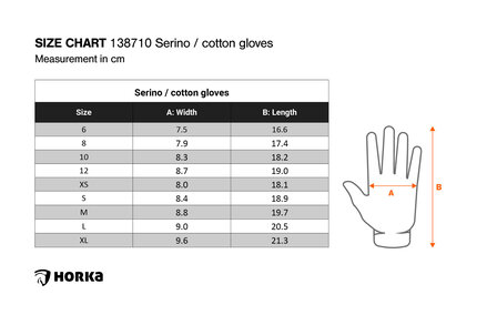 Horka Handschoenen katoen serino