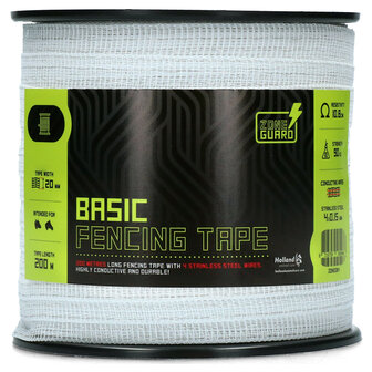 ZoneGuard 20 mm Basic afrasteringslint wit 200 m