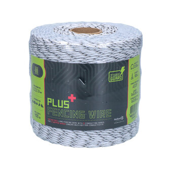 ZoneGuard 3 mm Plus afrasteringsdraad wit zwart 400 m