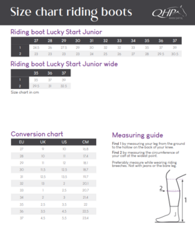 QHP Rijlaarzen Lucky Start Junior Wijd​​​​​​​