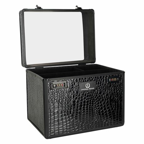 Imperial Riding poetsbox Shiny zwart-zwart croco