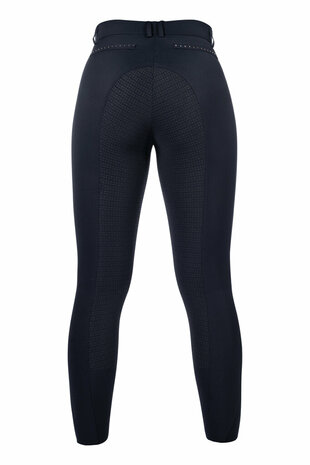 HKM rijbroek -Rosegold Glamour- siliconen zitvlak donkerblauw/rosé