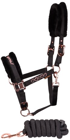 Harry's Horse halster set Love zwart