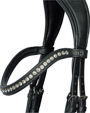Harry's Horse hoofdstel Nero Soft zwart/zilver