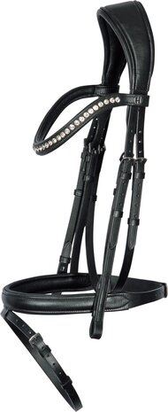 Harry's Horse hoofdstel Nero Soft zwart/zilver