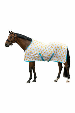 HKM vliegendeken Naples blauw/geel