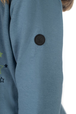 HKM hoody Diana rookblauw