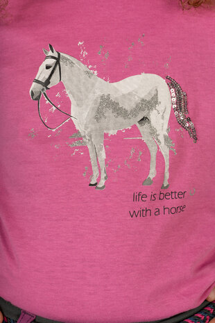 HKM t-shirt Sparkle roze