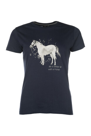 HKM t-shirt Sparkle donkerblauw