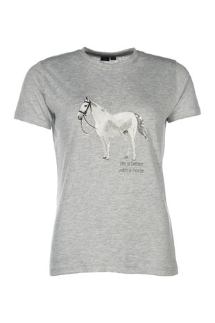 HKM t-shirt Sparkle grijs gemeleerd