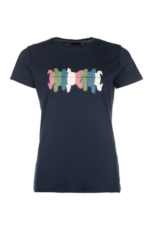 HKM t-shirt Mirror donkerblauw