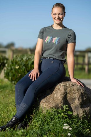 HKM t-shirt Mirror grijsgroen