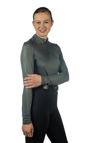 HKM trainingsshirt Summer Milano II grijsgroen