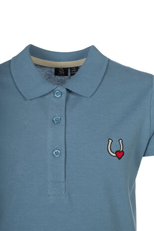 HKM polo shirt Claire rookblauw