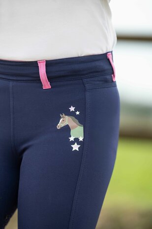 HKM rijlegging Pony Dream II siliconen zitvlak donkerblauw