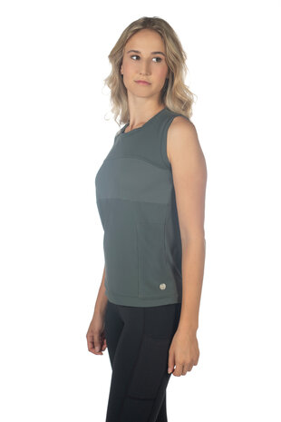 HKM top Mila grijsgroen