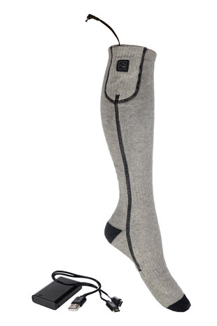 HKM verwarmde sokken Keep Warm grijs/zwart